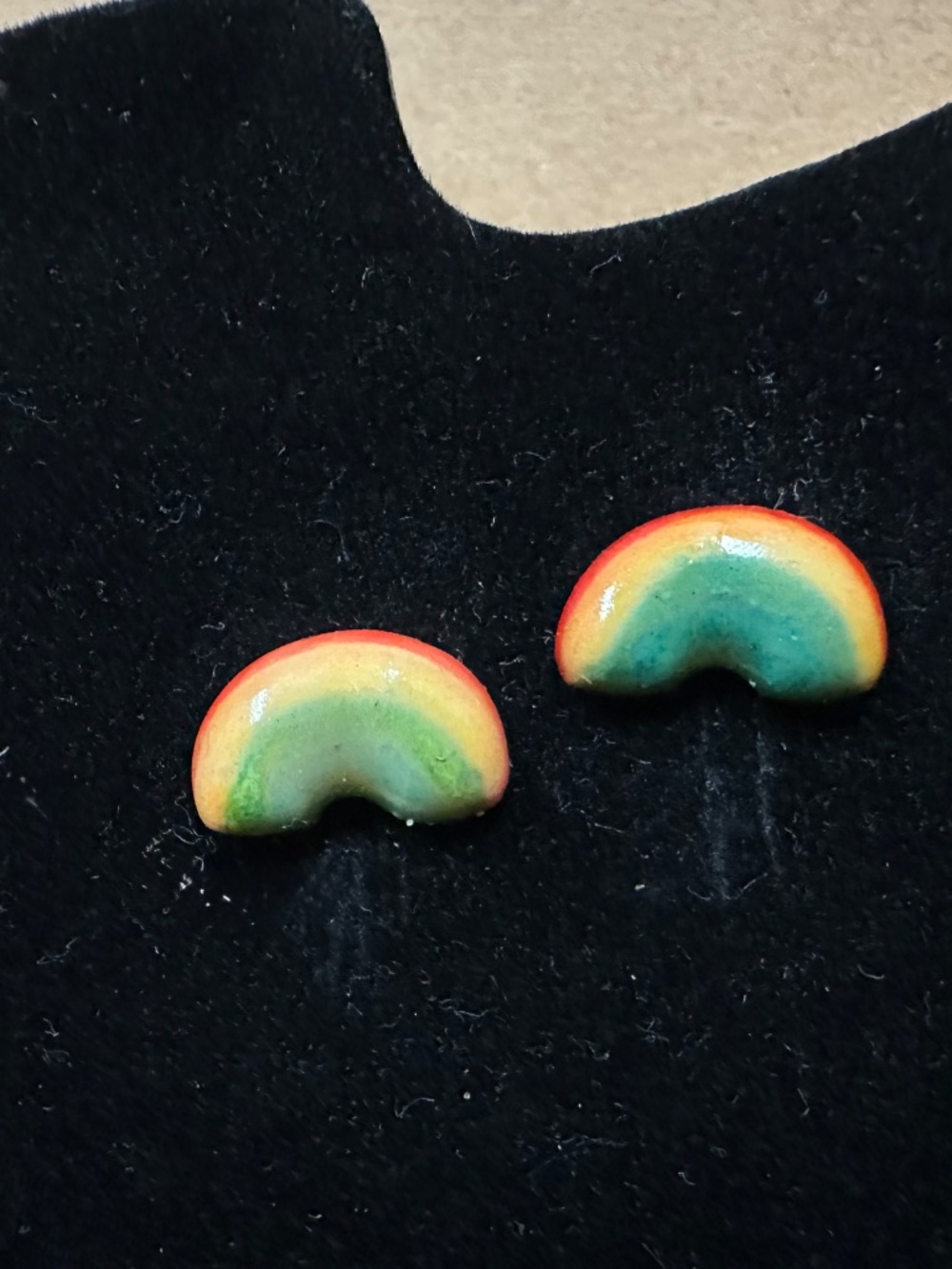 Tiny Rainbow Stud Earrings